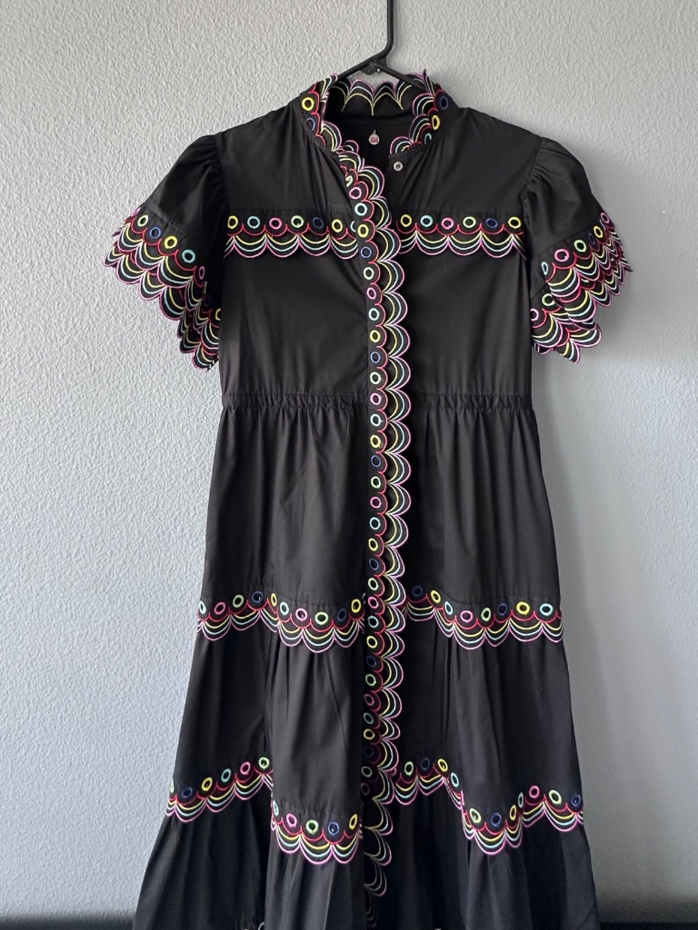 CeliaB - Malik Tiered Black Midi Dress